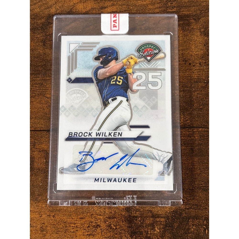 2025 Panini Prospect Edition Brock Wilken Prizm Autograph Milwaukee Card No 30